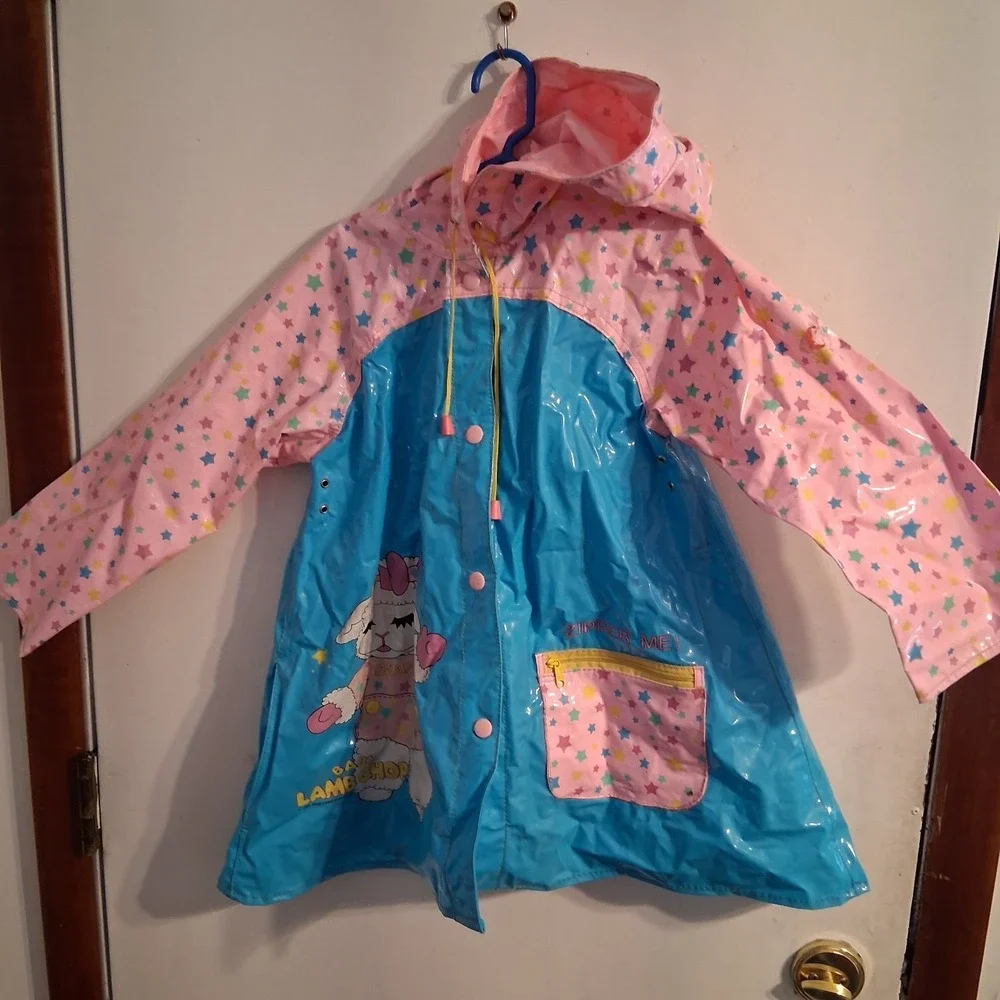 Baby Lamb Chop Shari Lewis Girls Raincoat Rain‎ Jacket 6 HTF Fair